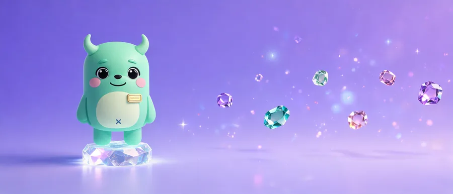 Your own collectible bull with floating gems